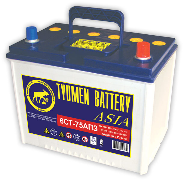 Battery 75. Батарея аккумуляторная АКБ Tyumen Battery "Asia" АПЗ 6ст 75 630а. Батарея аккумуляторная 6ст-75lr Asia. АКБ Bars Азия 6ст75 АПЗ О.П. 85d26l. Аккумулятор автомобильный fb 6ст-75vlr 75ач 750a.